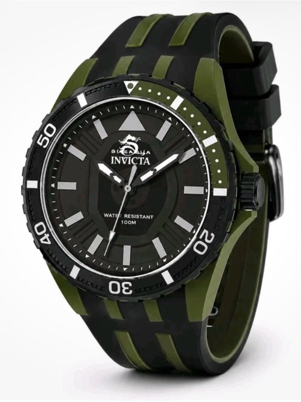 Invicta Subaqua Men's Dive Watch-100M Black and Dark Green